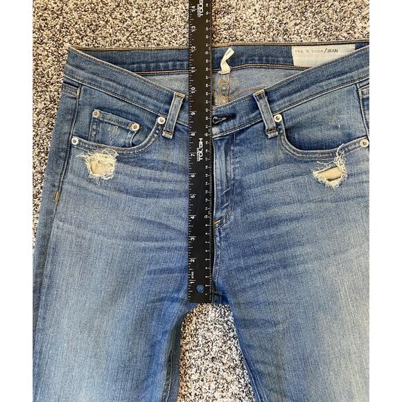 Rag & Bone Jeans Womens Size 27 Dash Distressed Blue Skinny Blue Casual Festival - Picture 14 of 14